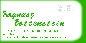 magnusz bottenstein business card